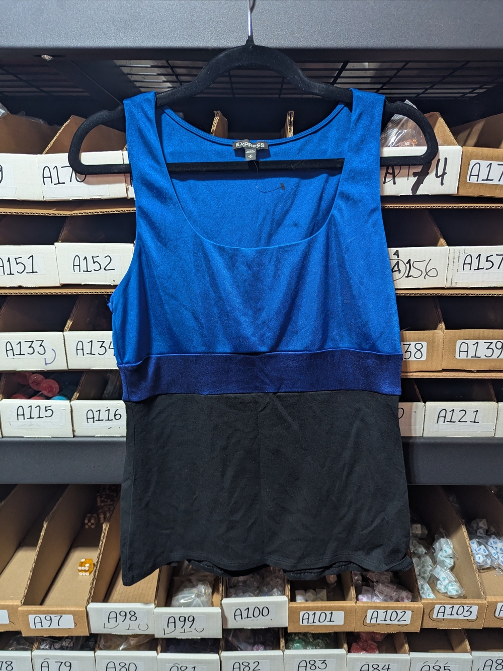 Colorblock Blue and Black Tank Top M